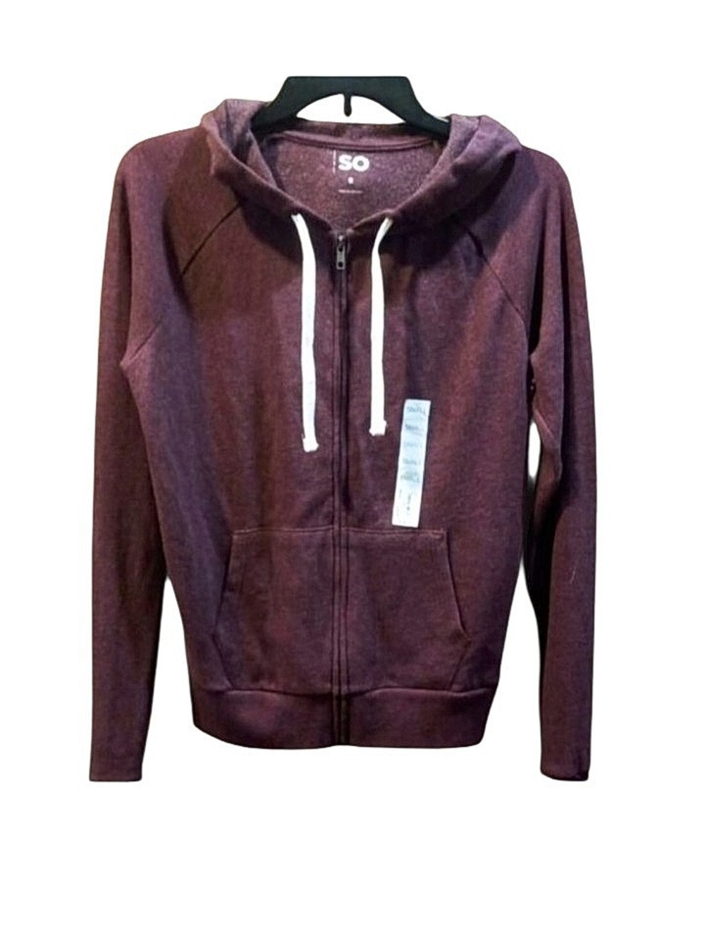 Kohls SO Burgundy Full-Zip Hoodie